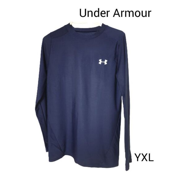 Under Armour Boy's XL UA Heatgear Long Sleeve Lightweight Compression Top YXL - Picture 1 of 4